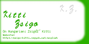 kitti zsigo business card